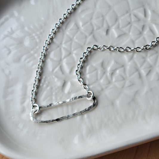 Solitaire Anchor Necklace