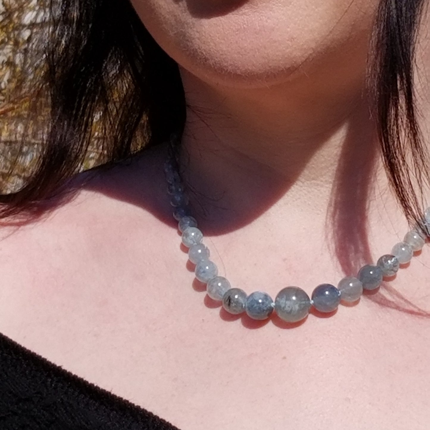 Aquamarine Graduated Bead Necklace