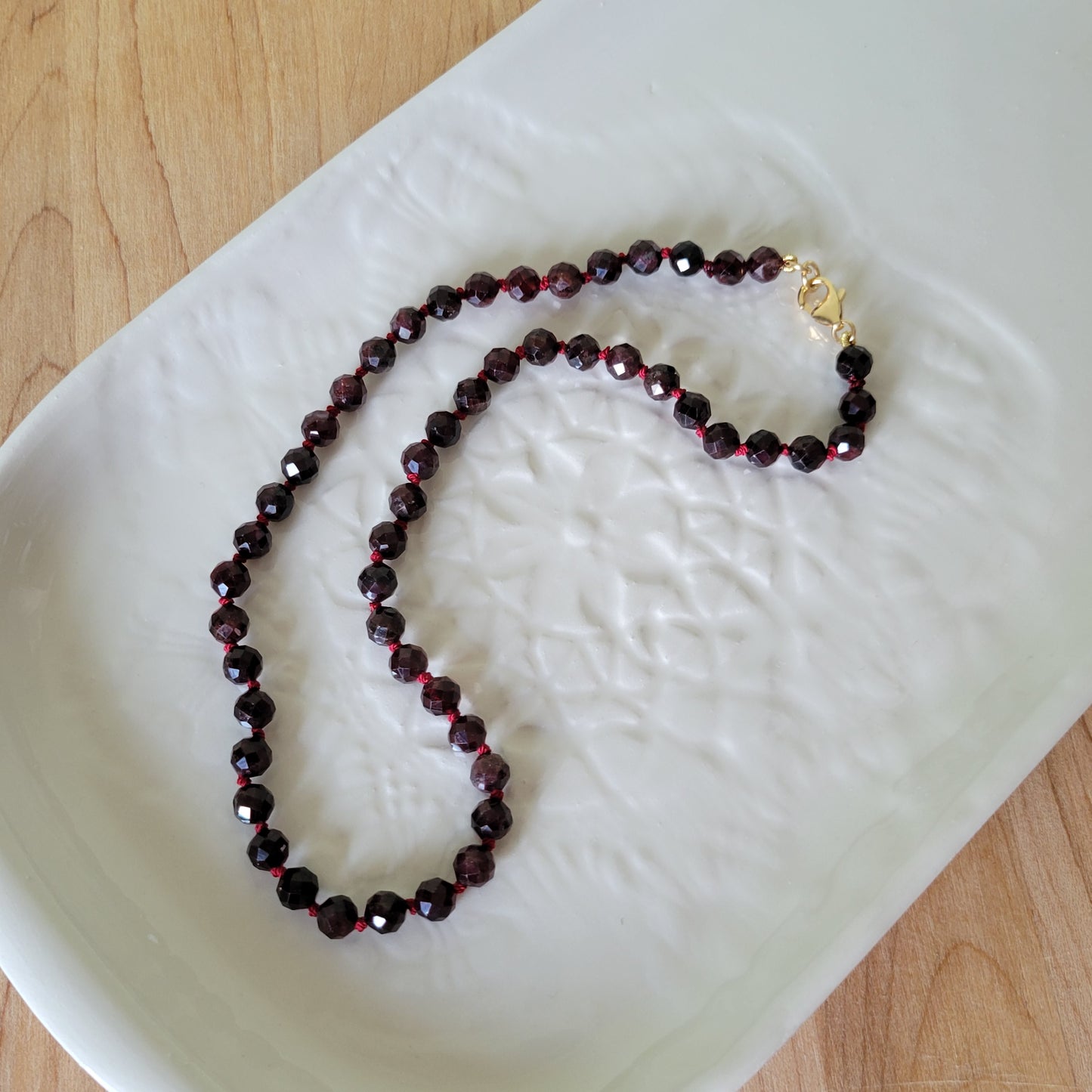Garnet Beaded Necklace