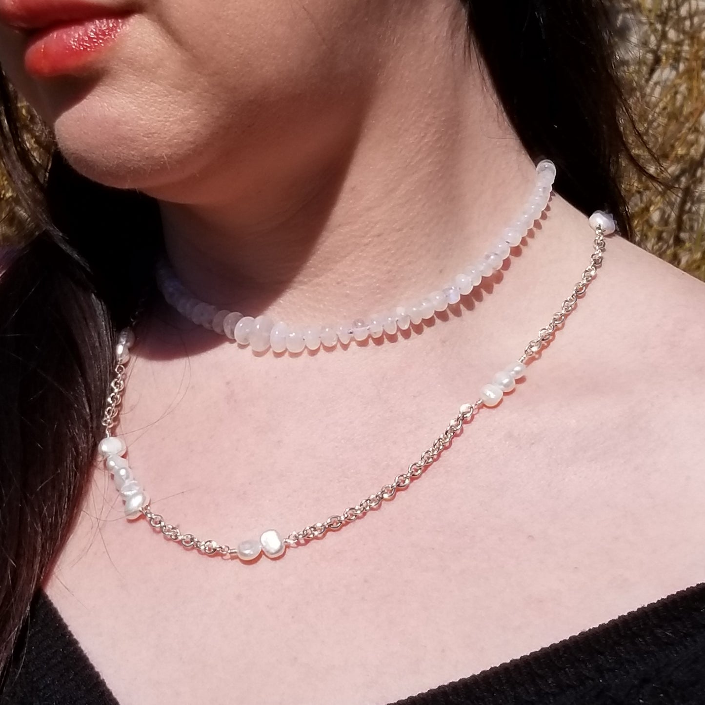 Graduated Moonstone Necklace