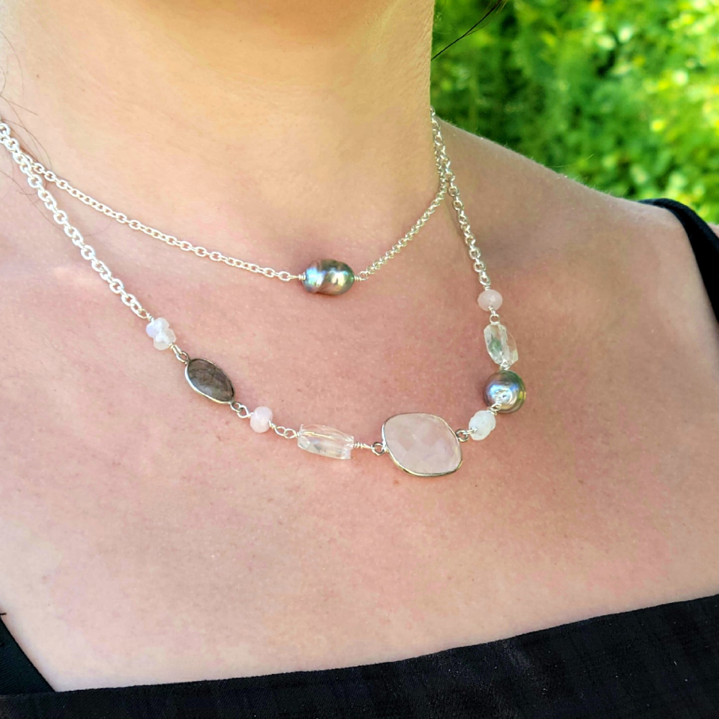 Edison Pearl Solitaire Necklace