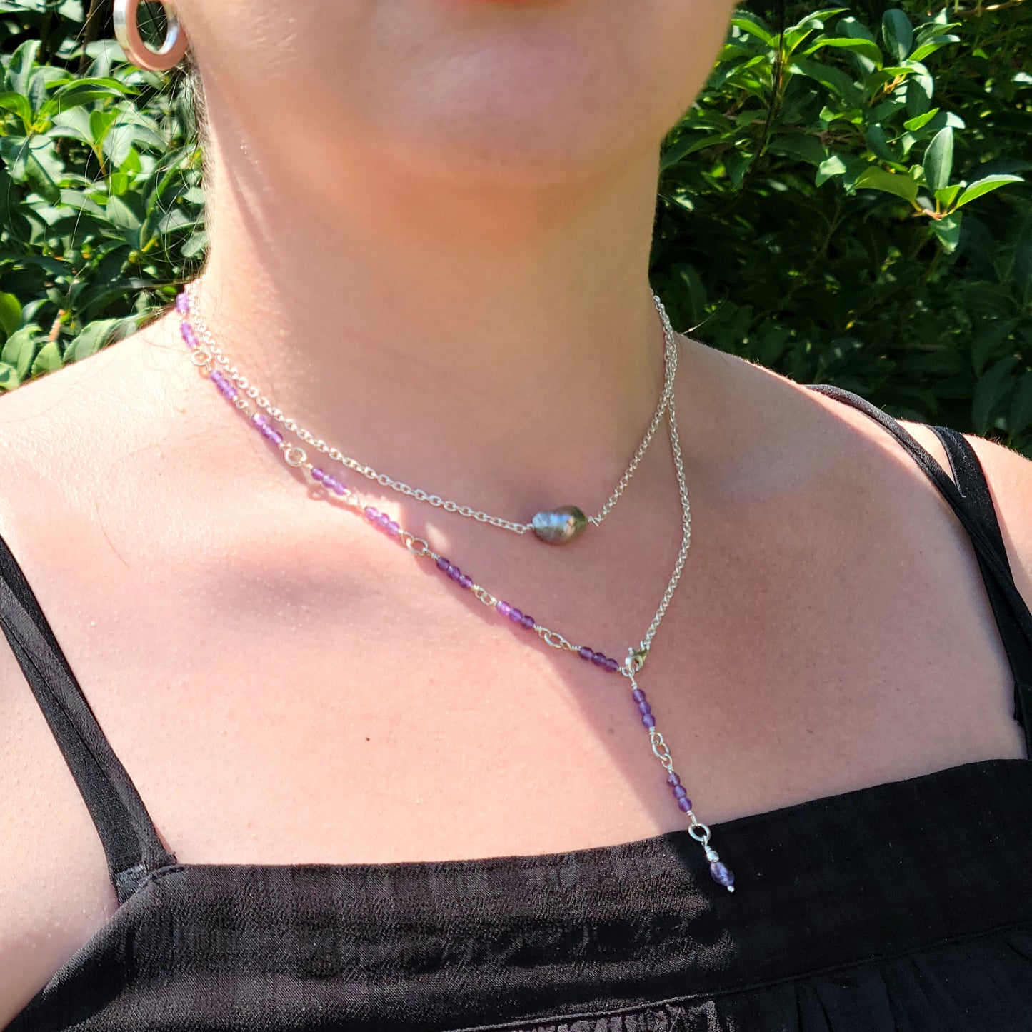 Edison Pearl Solitaire Necklace