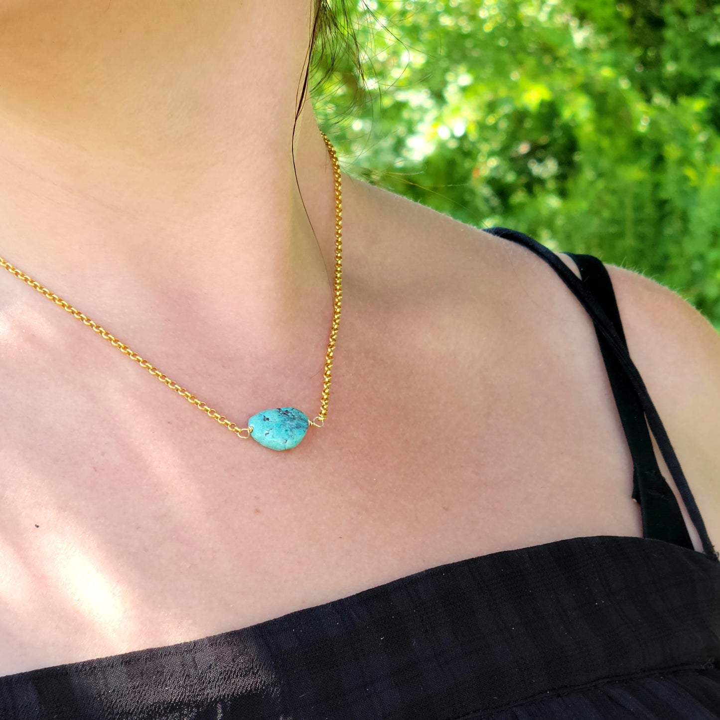 Turquoise Solitaire Necklace