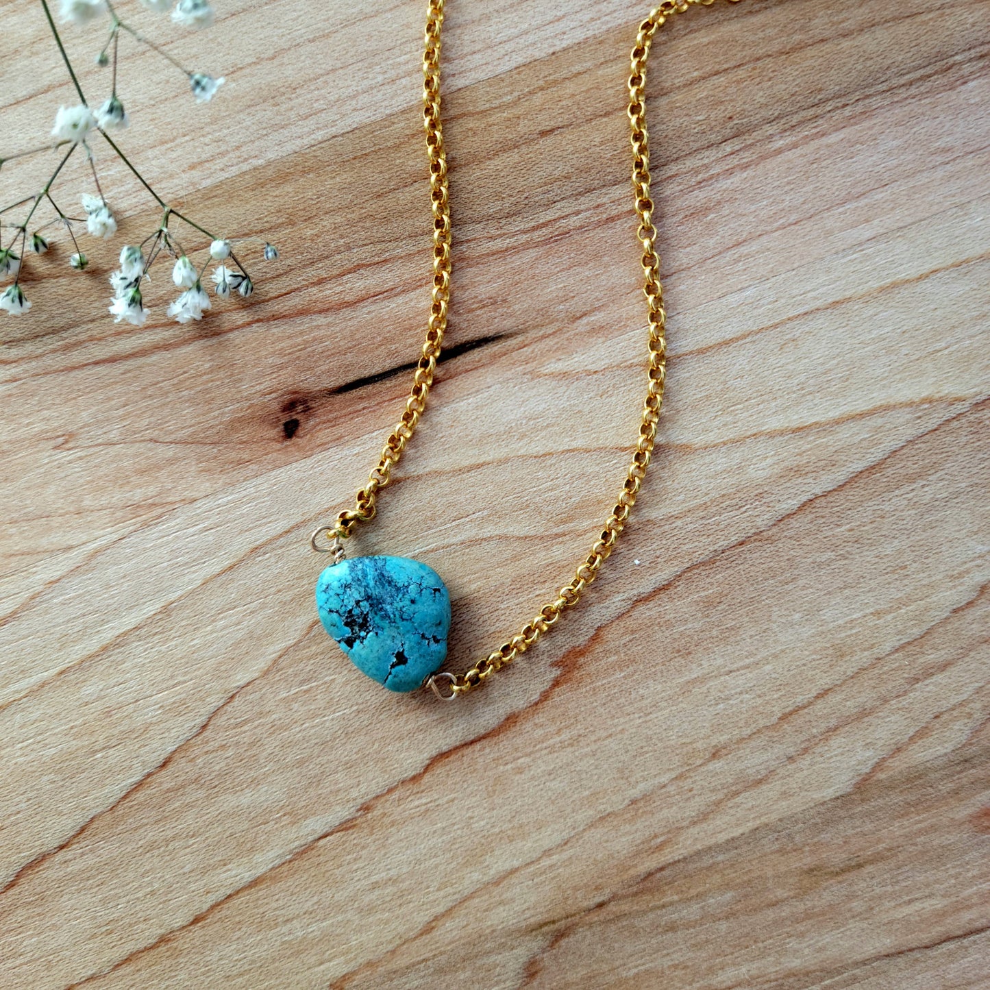 Turquoise Solitaire Necklace