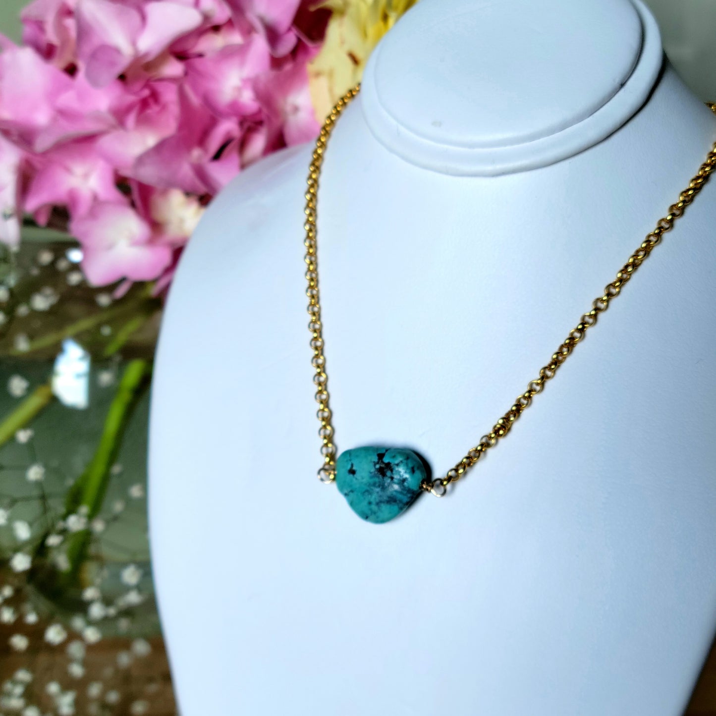 Turquoise Solitaire Necklace