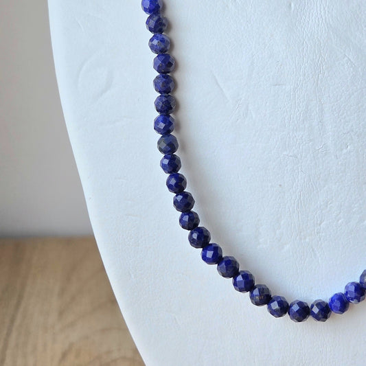 Lapis Lazuli Faceted Bead Necklace