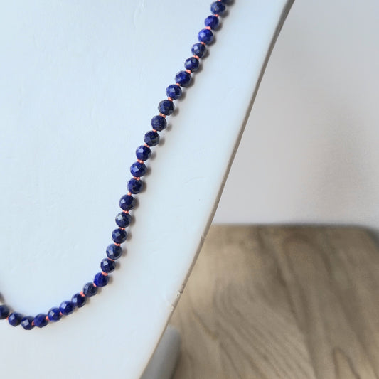Lapis Lazuli Faceted Bead Necklace