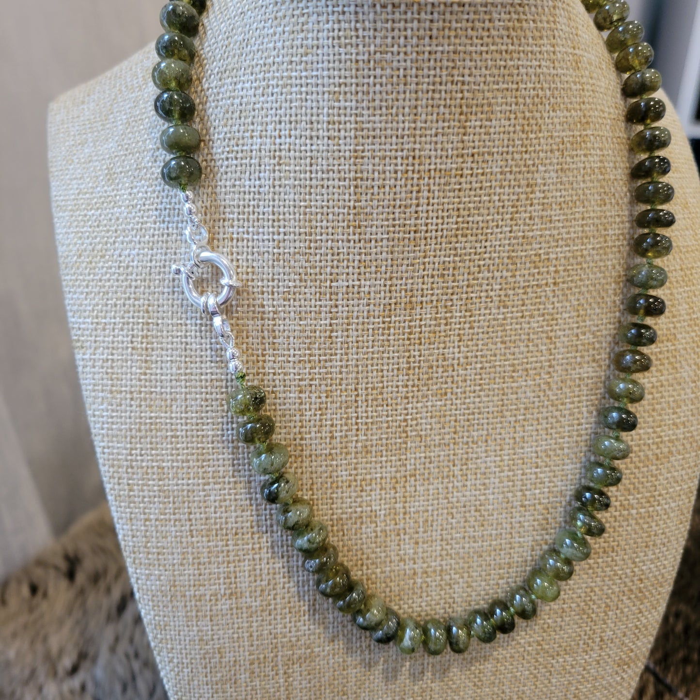Green Garnet Beaded Necklace