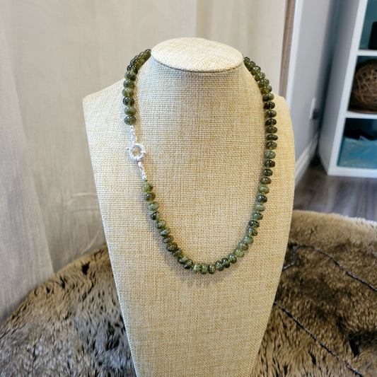 Green Garnet Beaded Necklace